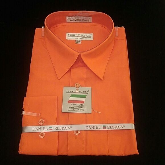 MEN'S BASIC FULL CUT DRESS SHIRT BY DANIEL ELLISSA - Picture 1 of 3